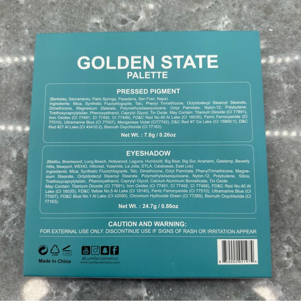 Lurella Cosmetics Golden State Eyeshadow Palette - Vibrant Multi-Color - Picture 7 of 9